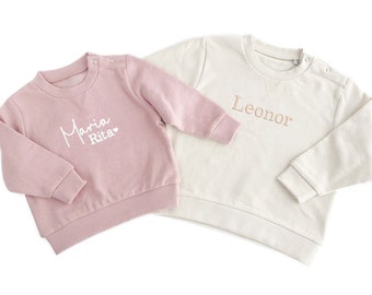 Sweat-shirt enfant personnalisé Pull enfant personnalisé nom d'enfant pull nom pull pour enfants sweat-shirt fille sweat-shirt garçon brodé haut bébé