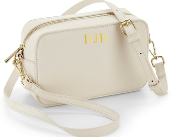Monogram Crossbody Bag: Personalized Saffiano Leather Handbag