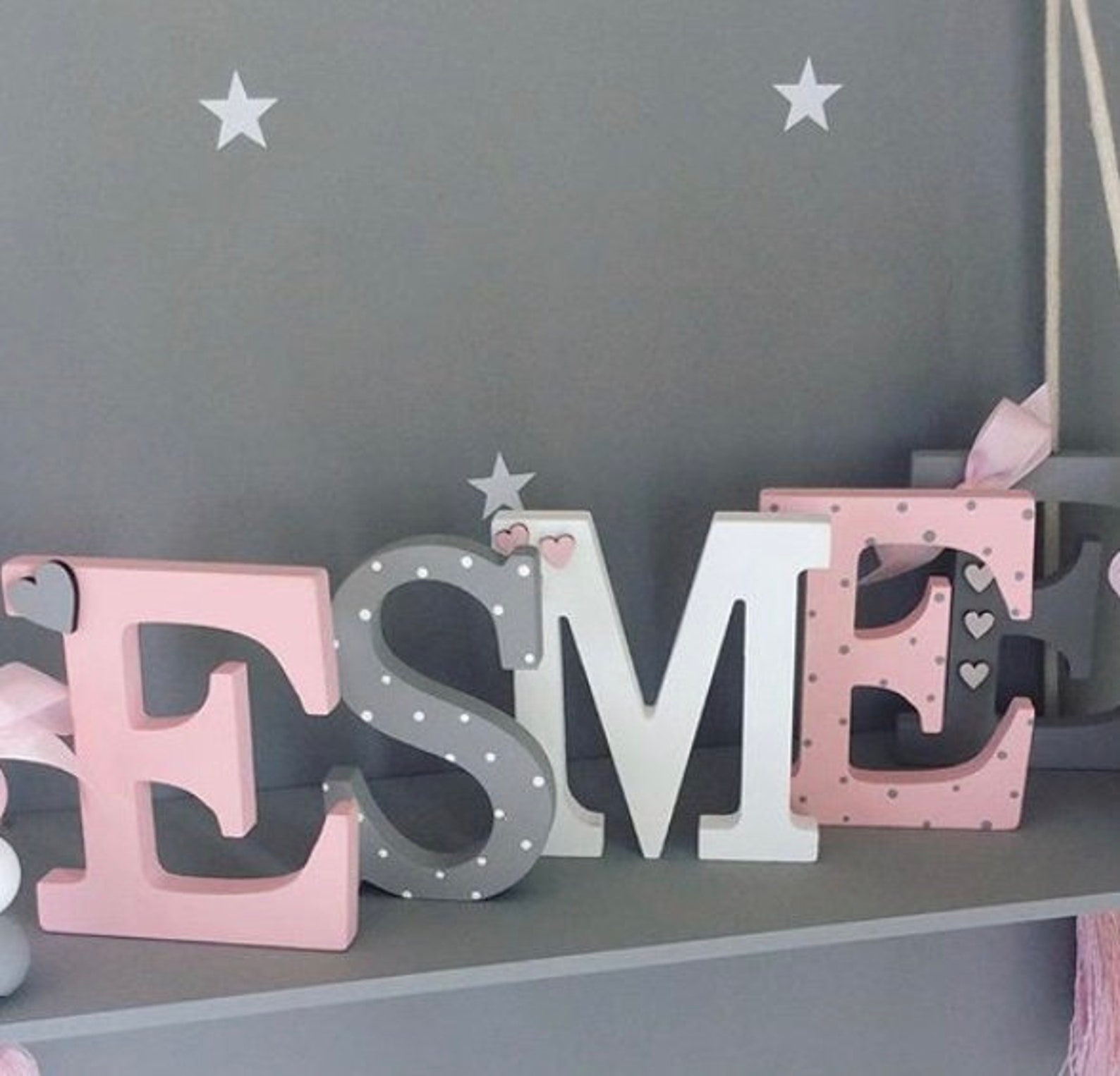 Wooden letters wall letters wooden name letters nursery Etsy