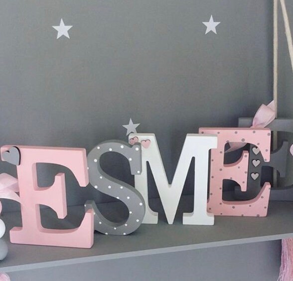 Wooden letters wall letters wooden name letters nursery Etsy