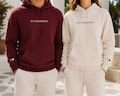 Custom Embroidered Couple Hoodie: Roman Numeral Date, Valentine Gift for boyfriend or girlfriend