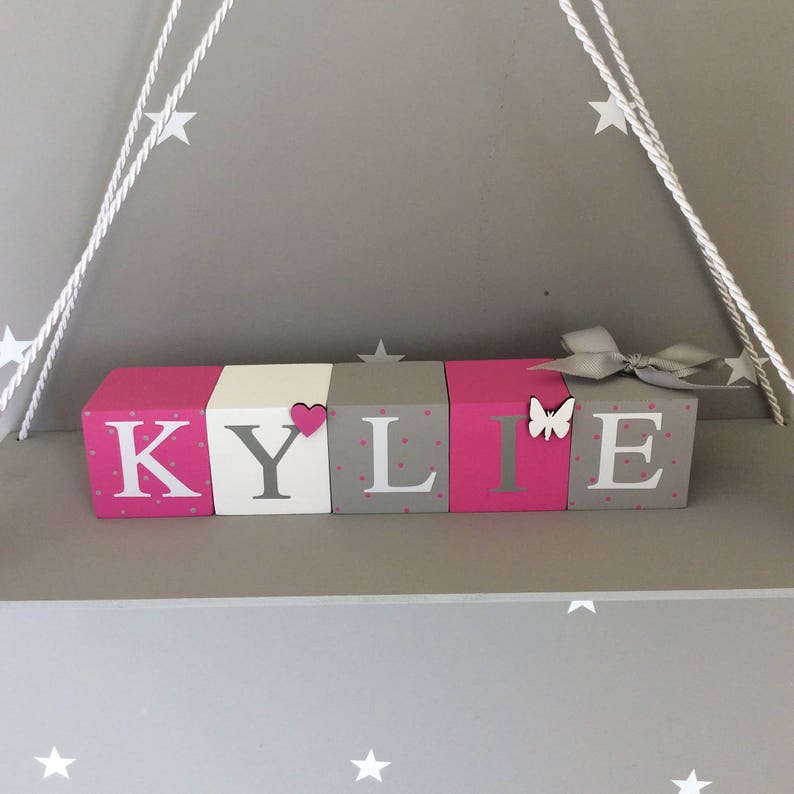 Name blocks nursery decor Etsy