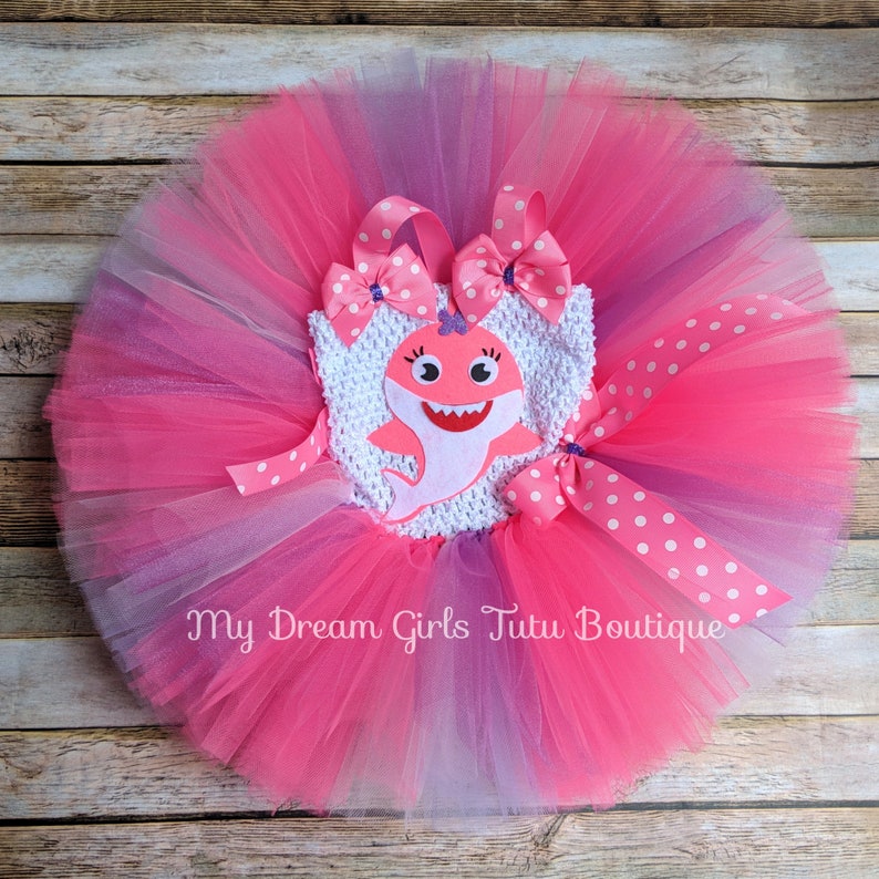 Baby Shark tutu dress Baby shark birthday dress Baby shark do do do do party dress baby shark outfit for girls Pink and purple babyshark
