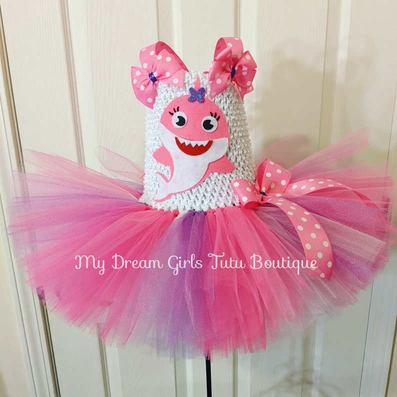 Baby Shark tutu dress Baby shark birthday dress Baby shark do do do do party dress baby shark outfit for girls Pink and purple babyshark