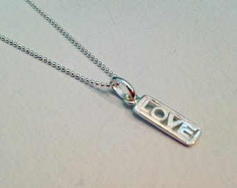 Love Word Bar Necklace
