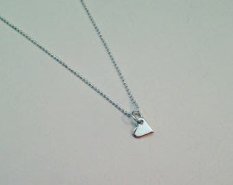 Sterling Silver Tiny Heart Necklace