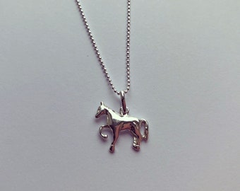 Sterling Silver Horse Charm Necklace