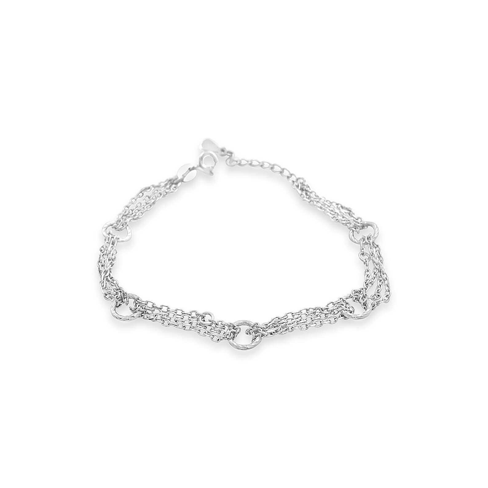 Multi Strand Bracelet Silver Bracelet for Women Ladies Etsy