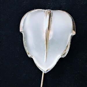 Broche-pendentif Feuille En Pâte De Verre Et Métal Doré - Bijou Vintage Parfait état