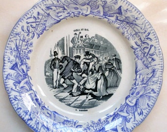 Antique French Talking Plate Napoleon Etsy - 