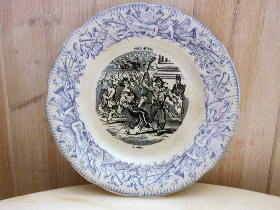 Assiette parlante HB Choisy Le Roi n 2 Paris Au Bal Etsy Assiette parlante HB Choisy Le Roi n 2 Paris Au Bal Etsy