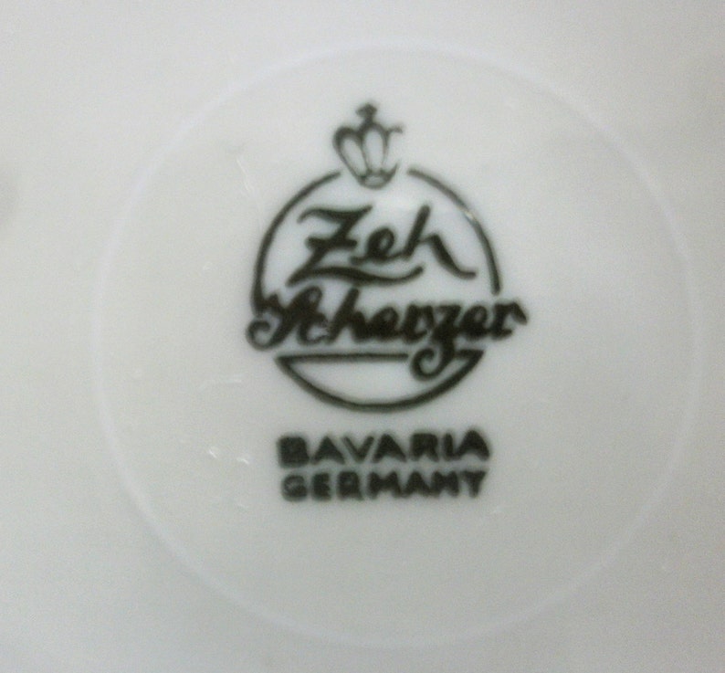Vintage tasse à thé en porcelaine, trio pour le thé Zeh Scherzer Bavaria Germany 1950 image 9