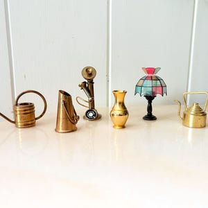 Lustre Miniature Vitrail Rouge – Maison De Poupée 1/12, Artisanat Vintage USA 1960