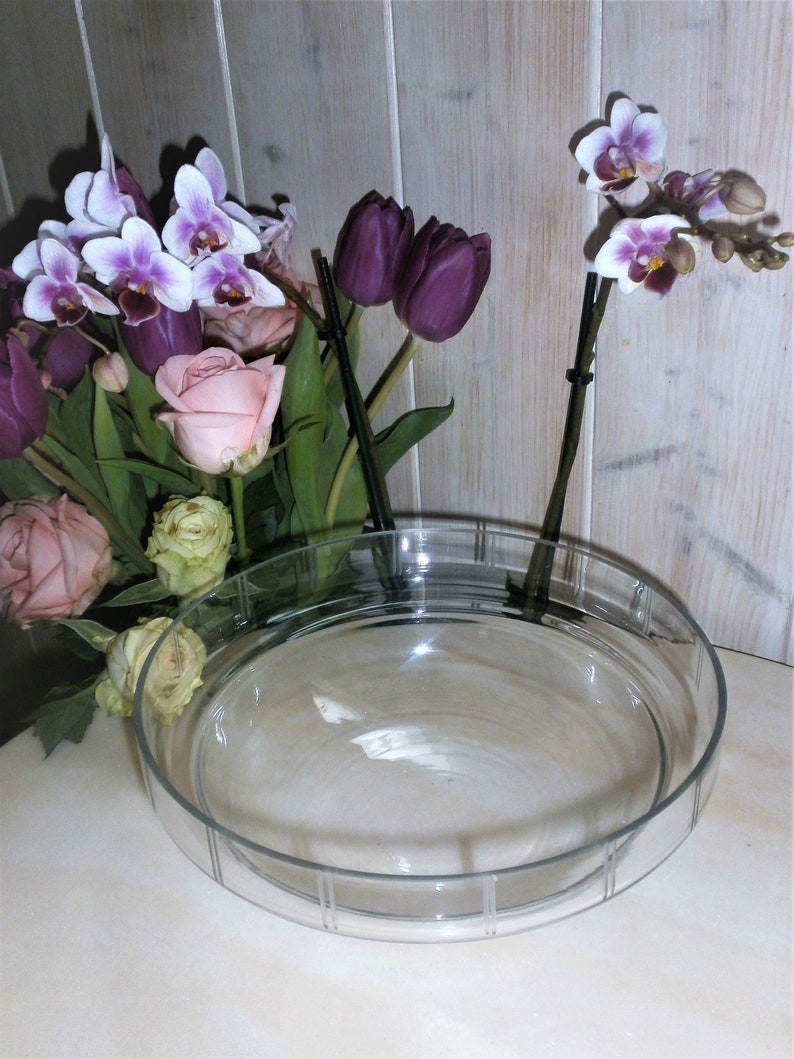 French Antique Fruits Bowl in copper and chiseled crystal glass 1900/'sAntique center table