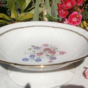 Vintage Limoges Stand Cake,  Compote dish of Limoges CB & Cie France 1940s