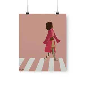 Downtown chic Print | Black Art Print | Black woman art | fashion illustration