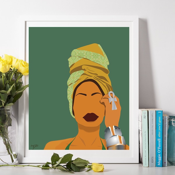 Erykah Badu Art | black  woman |