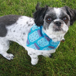 Blue Or Pink Branch Manager Dog Bandana No Tie Bandana Over the Collar Bandana image 9