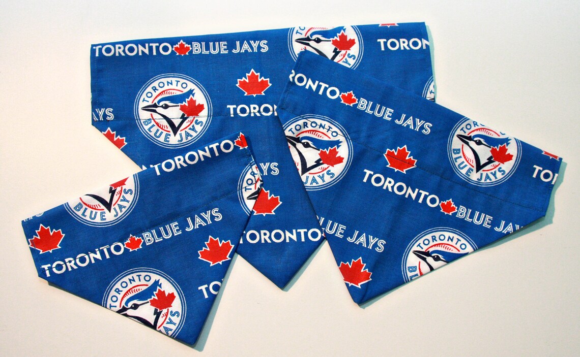 Toronto Blue Jays Dog Bandana No Tie Bandana Baseball Bandana Etsy Canada