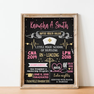 Nurse Graduation Sign - Doctor Grad gift milestone Board (1019)