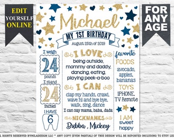 PRINTABLE Twinkle Chalkboard Birthday Chart Milestone Poster Girl/'s Pink Gold 1st Starry Party Theme Decor Little Star Milestone Board