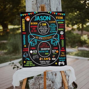 Sports and Gaming 8th Birthday milestone sign (875 -8)