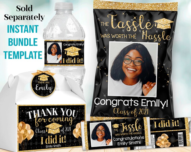 Digital Graduation Party Invitation Template Text Senior Etsy