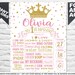 Printable Princess Crown First Birthday Chalkboard Sign 1st | Etsy