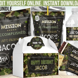 Army Camoflauge Birthday Party Decoration for Military Camo Boy Themed