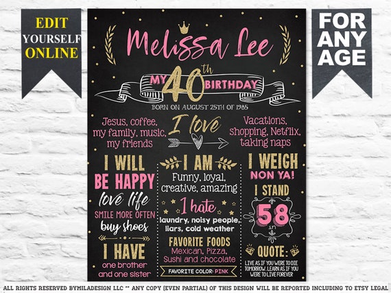 Adult Birthday chalkboard sign - cake smash party 30th 40th Adult Birthday chalkboard sign - cake smash party 30th 40th
