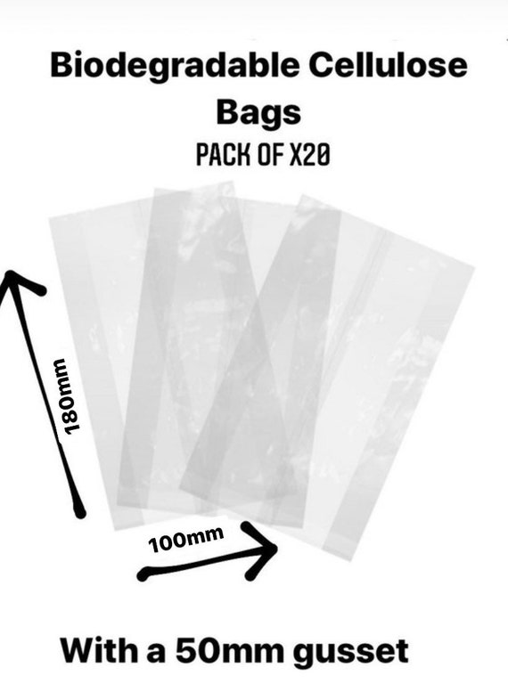 Biodegradable Clear Cellulose Bags Multiple sizes available Etsy