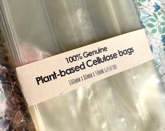 Biodegradable Clear Cellulose Bags - Multiple sizes available