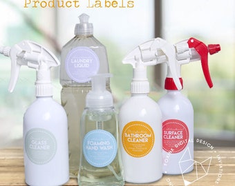 Inkjet VINYL Essential Oil DIY Cleaning Labels Set