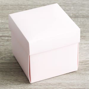 Single Wedding Pink Cupcake Boxes, Large Favor Boxes, Party Favor Boxes, Inserts, Birthday Standard Cupcake Boxes 10 boxes 4x4x4 image 1