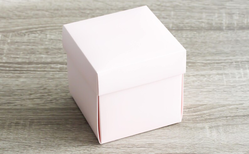 Single Wedding Pink Cupcake Boxes, Large Favor Boxes, Party Favor Boxes, Inserts, Birthday Standard Cupcake Boxes 10 boxes 4x4x4 image 1
