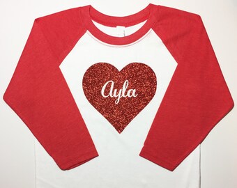 Valentine's Day Shirt, Sparkling Heart, Valentine, Kids Valentine's shirt, Valentine's Gift, Boys Valentine's Shirt, Girls Valentine's Shirt
