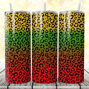 Christmas Tumbler Wrap Cheetah Print Leopard Print Sublimation Designs Instant Download 20 oz Skinny Tumbler Design Seamless Cheetah Print