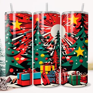Weihnachten Tumbler Designs 20 Unze Tumbler Sublimation Designs Weihnachtsbaum PNG Digital Download Art Instant Download Weihnachten Tumbler Png