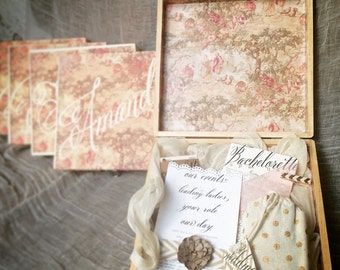 Bridesmaids Proposal Box Contents, Wedding Party gift, Asking the Maids box, Instant download, customizable, rustic chic.