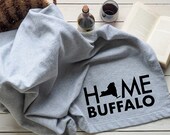 New York Blanket with Custom City, Gift for College Grad, Moving, Housewarming, Leaving Home, Vacation Spot, etc