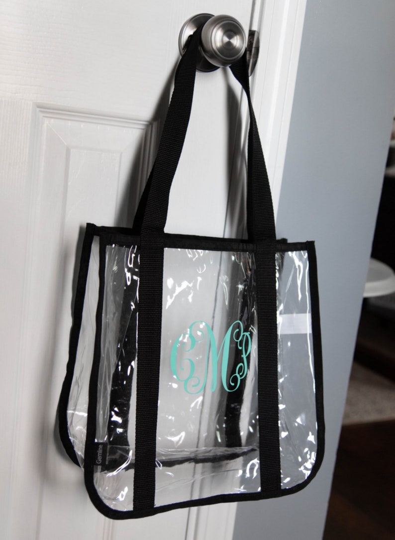 Clear Stadium Tote Monogrammed Clear Bag Gifts for College Etsy