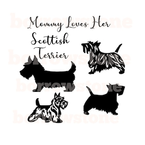 Cute Scottish Terrier SVG DXF Cute Dog for Silhouette Cameo, Cricut, Sublimation svg ai pdf png jpg eps For Laser Cutting Vinyl Cutting, htv