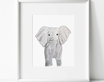 Watercolor elephant,safari,baby boy nursery,elephant print,africa,safari nursery,animal kingdom,gender neutral