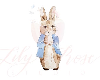 Peter Rabbit, Beatrix Potter,Vintage nursery,gender neutral,baby boy,watercolor,print