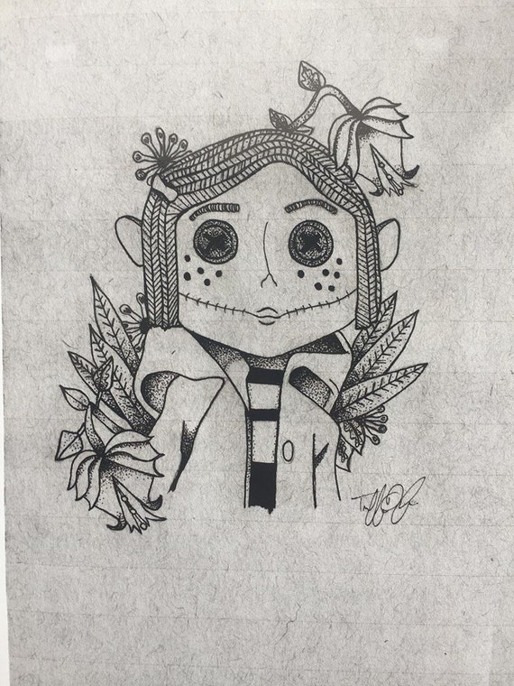 Coraline Doll Drawing