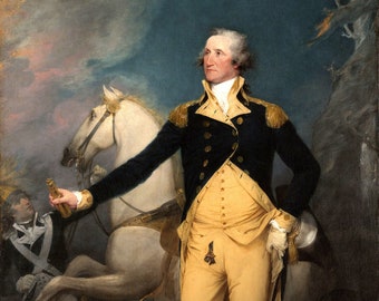 George Washington Before The Battle Of Trenton 1792 American History Painting By John Trumbull Repro on Matte Paper or Canvas FREE S/H in US