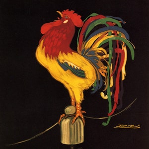 Il Mattino di Napoli Italian Newspaper Rooster Clucking Italy Italia Great Vintage Poster Repro on Matte Paper or Canvas FREE S/H in USA