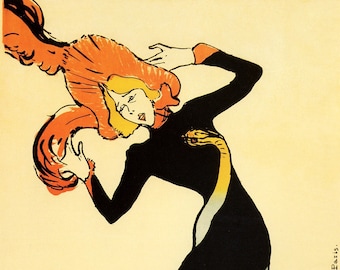 Jane Avril Snake Dress by Toulouse Lautrec French Theater Dancer