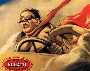 C' E Una Bugatti Non Si Passa Italian Fast Car Automobile Couple