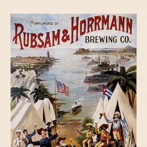 Beer Rubsam Horrmann Brewing Staten Island American Brewery Vintage Poster Repro on Matte Paper or Canvas FREE SHIPPING in USA
